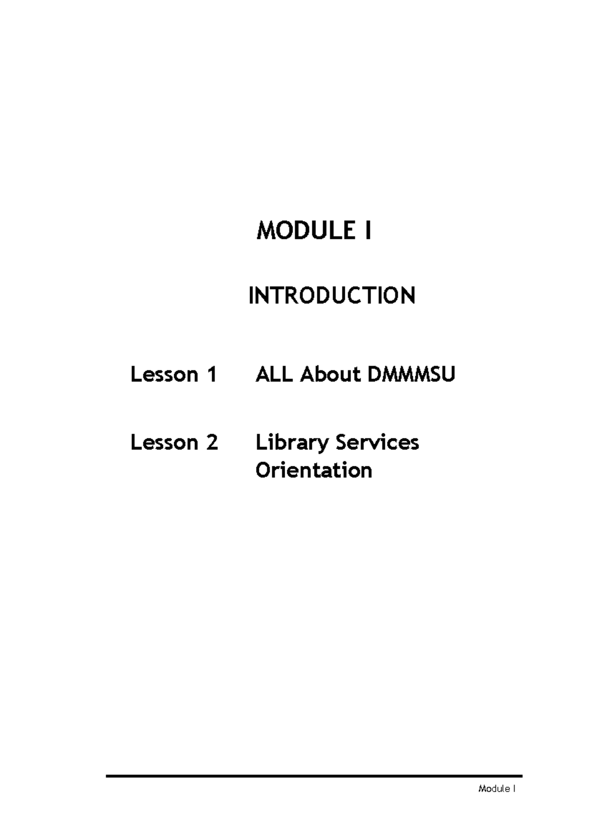 Eepc 101 Module I 1st Year Module I Module I Introduction Lesson 1