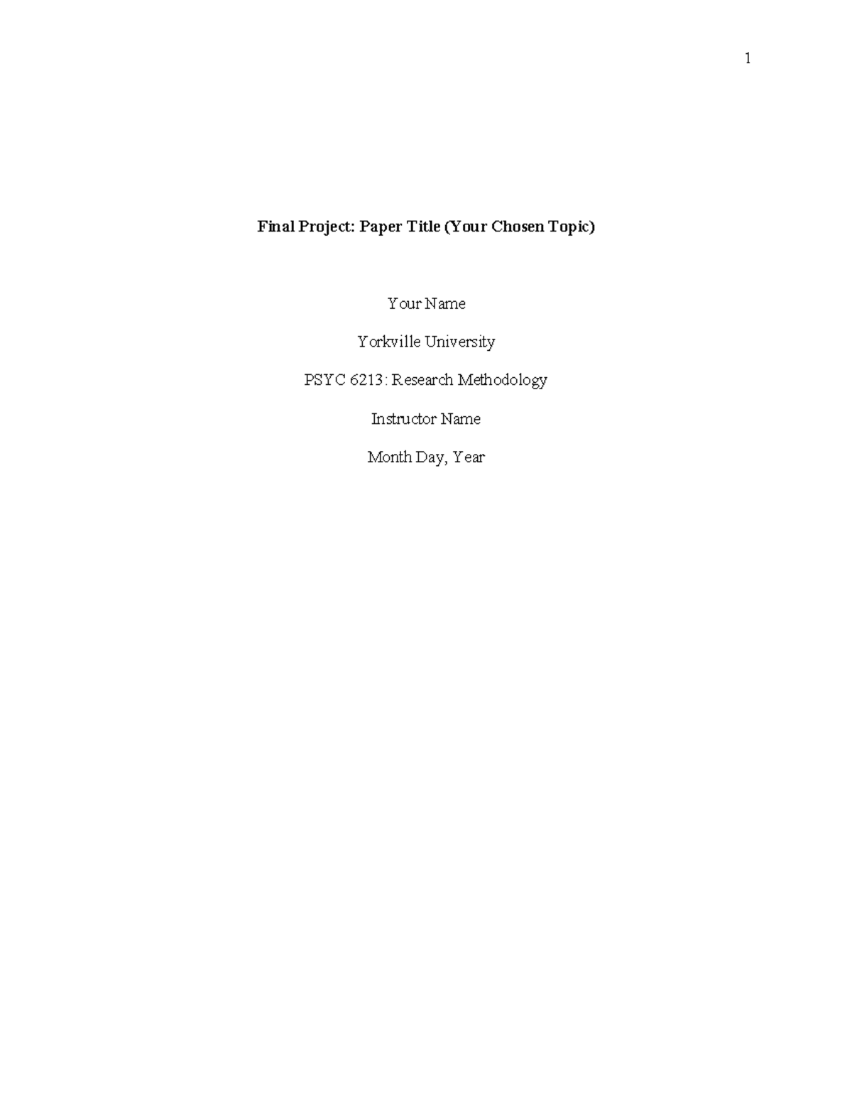 Assignment 3 Final Project Template 22F - Final Project: Paper Title ...