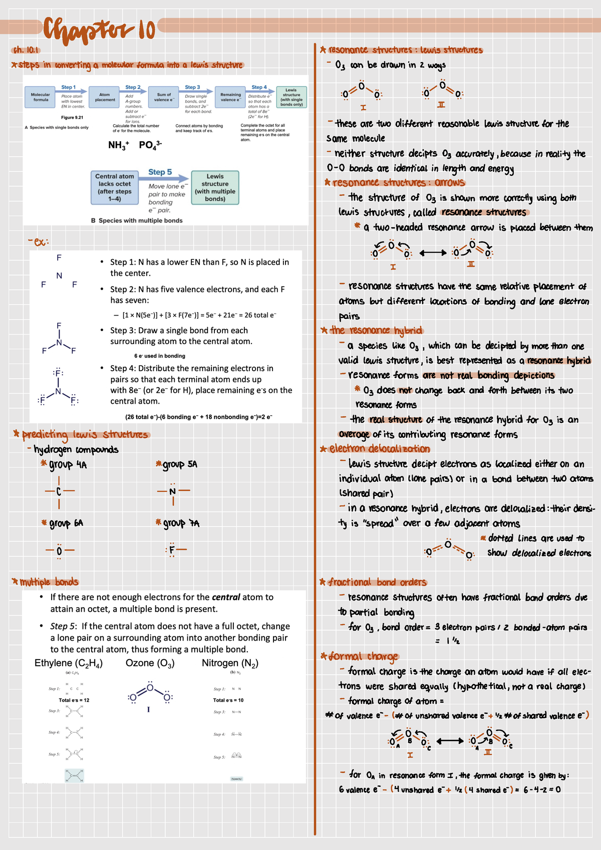 Lewis Structure and Resonance Structures notes - Chapter ####### 10 ch ...