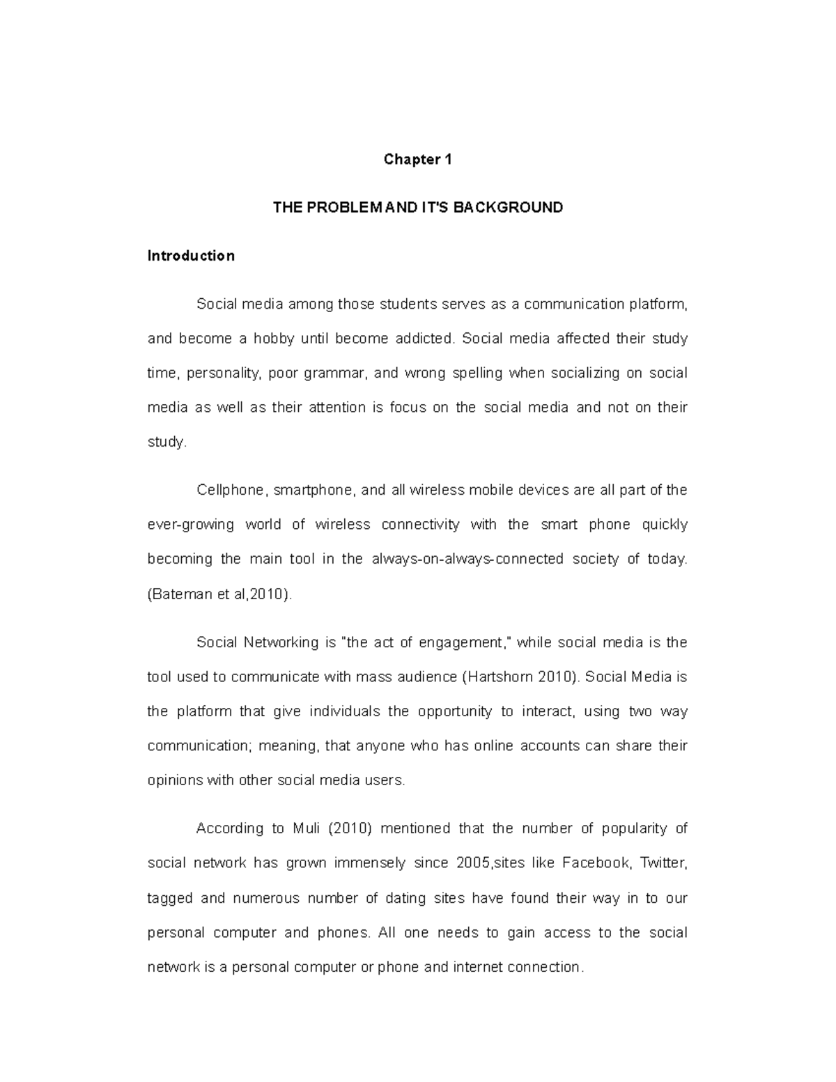 Chapter 1 5 final edit - qsqjnsh - Chapter 1 THE PROBLEM AND IT'S ...