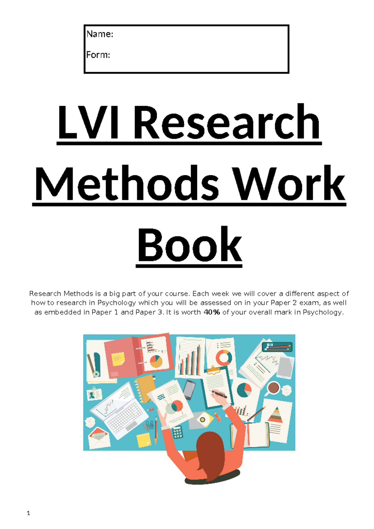 Research Methods Workbook 1 - LVI Research Methods Work Book ...