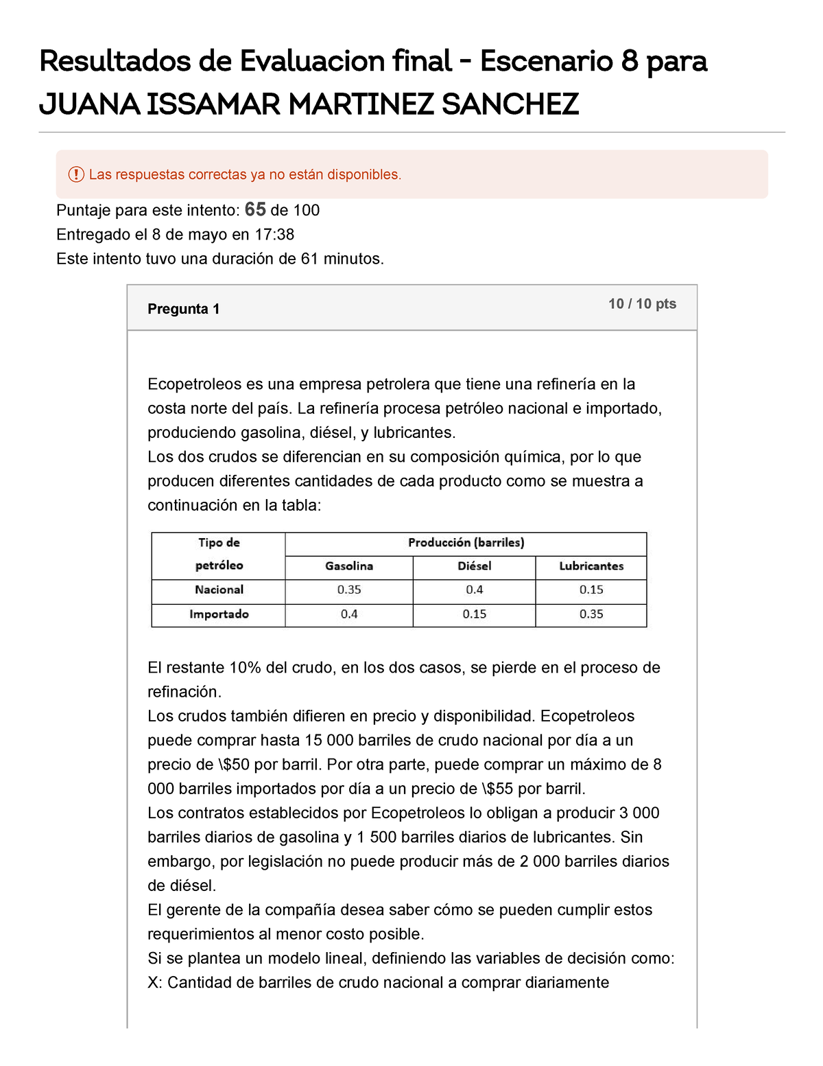 Investicagion - Escenario 8 Evaluacion Final - Resultados De Evaluacion ...