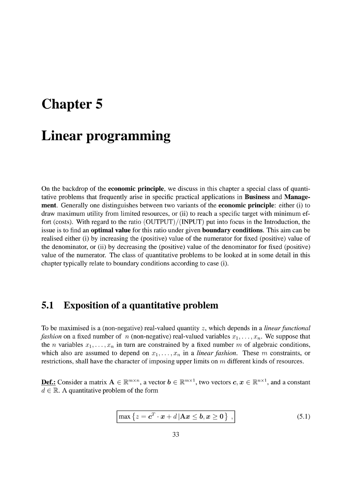 #Linear Programming##### - B.A Economics - Studocu