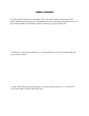 Chapter+5+Solutions - Ch5 solutions - Chapter 5 Questions 1. XYZ Co ...