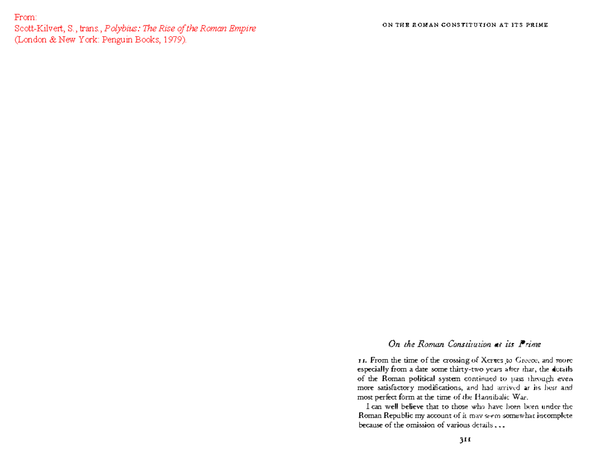 Lex Julia polybius ON THE ROMAN CONSTITUTION AT ITS PRIME On the