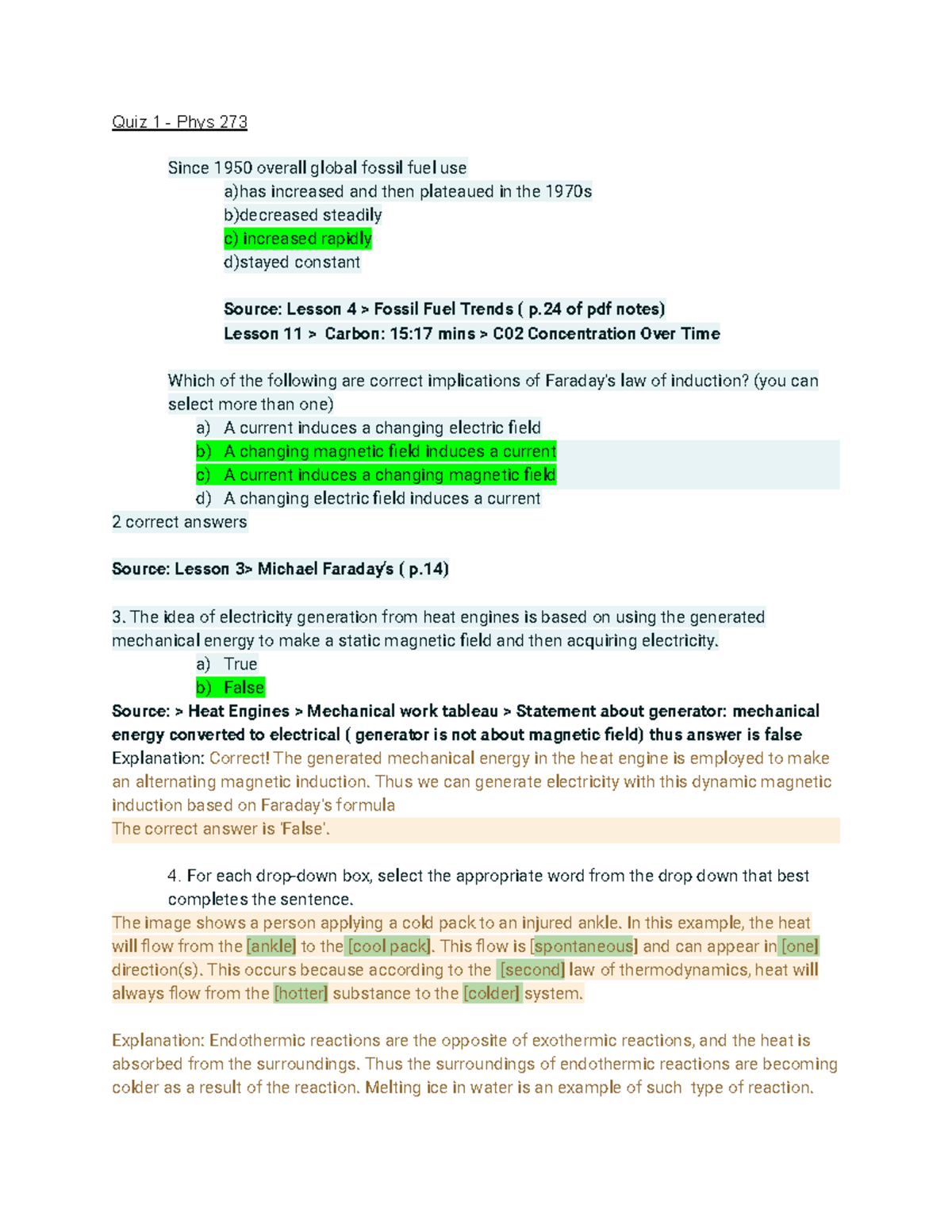 Phys 273 Quiz 1 Sample Questions 2023 - Quiz 1 - Phys 273 Since 1950 ...