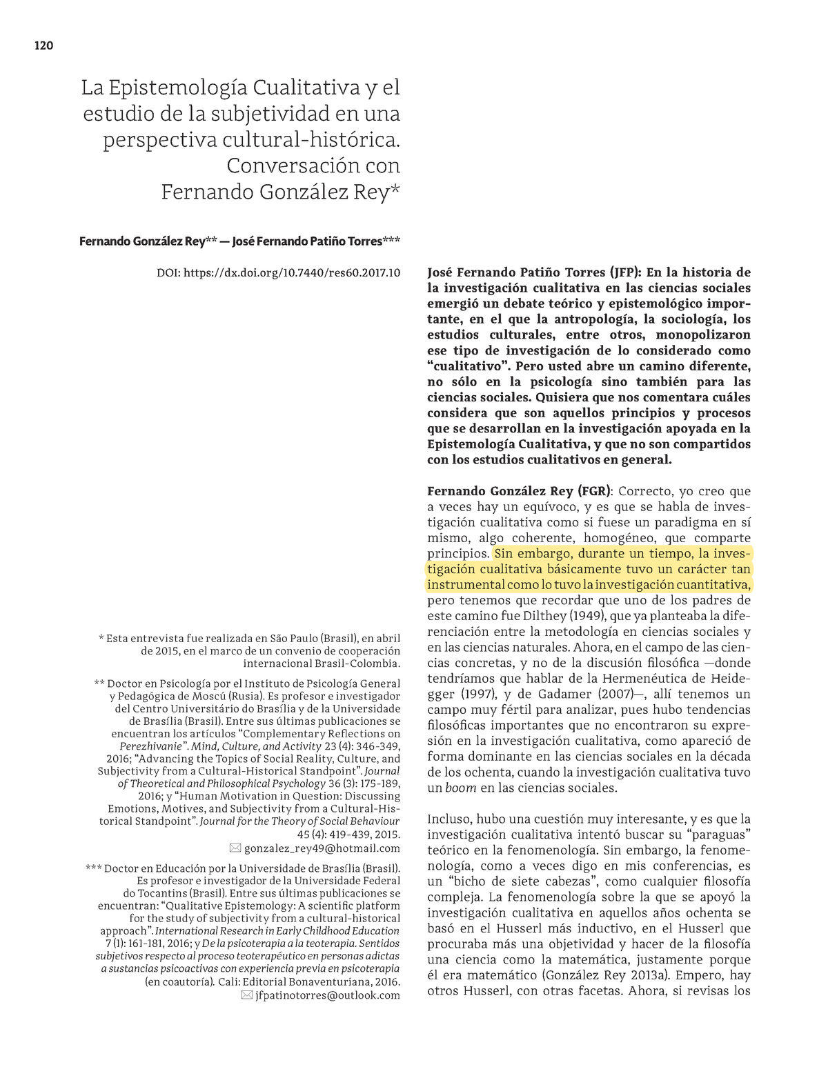 La Epistemologia Cualitativa Y El Estudio De La Subjetividad - 120 La ...