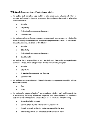 FWA Sample AUD. 2018 30 - FWA-AUDITENG - ACC 3113 AUDITING FWA FINAL ...