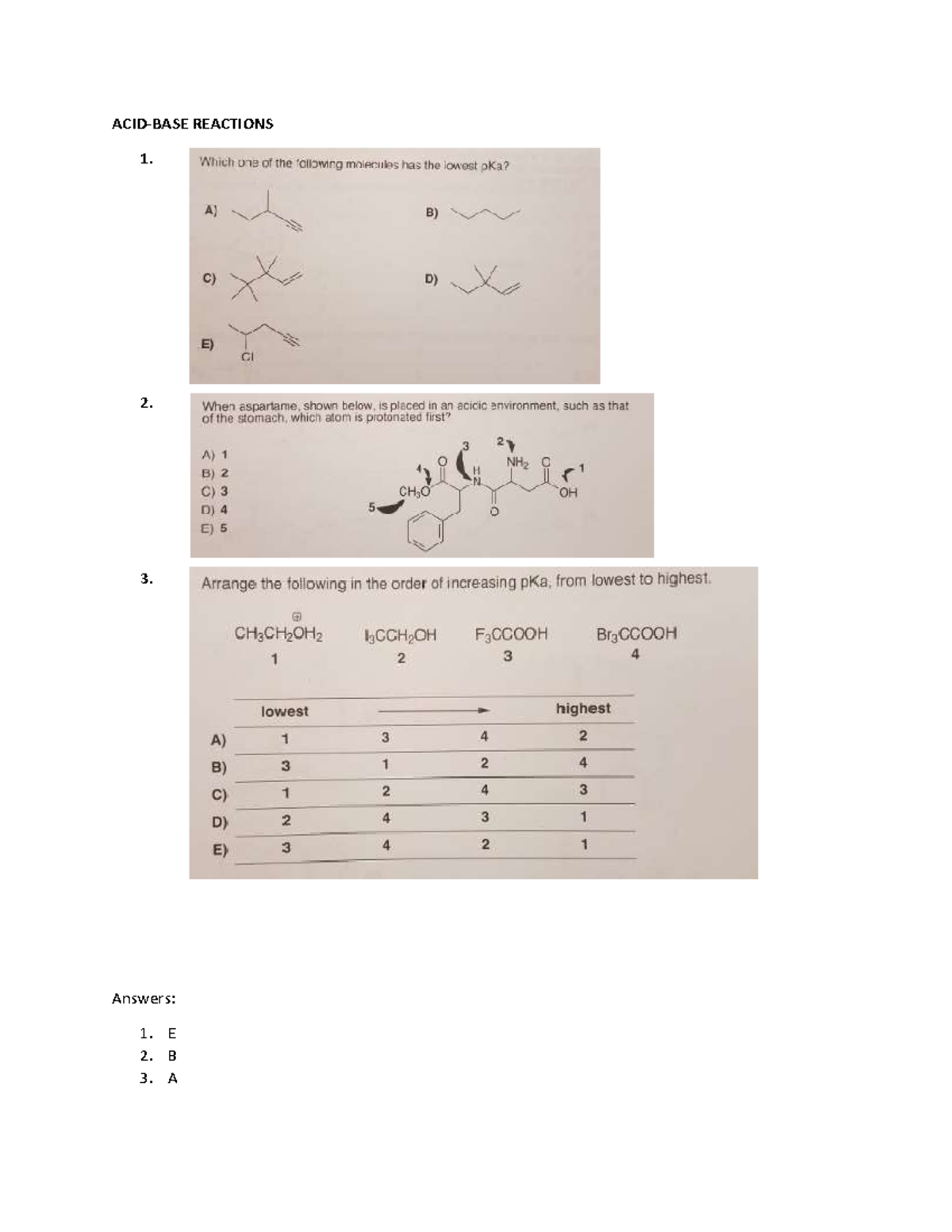 Orgo Practice Problems Warning Tt Undefined Function 32 Acid Base Reactions 1 2 3 2464