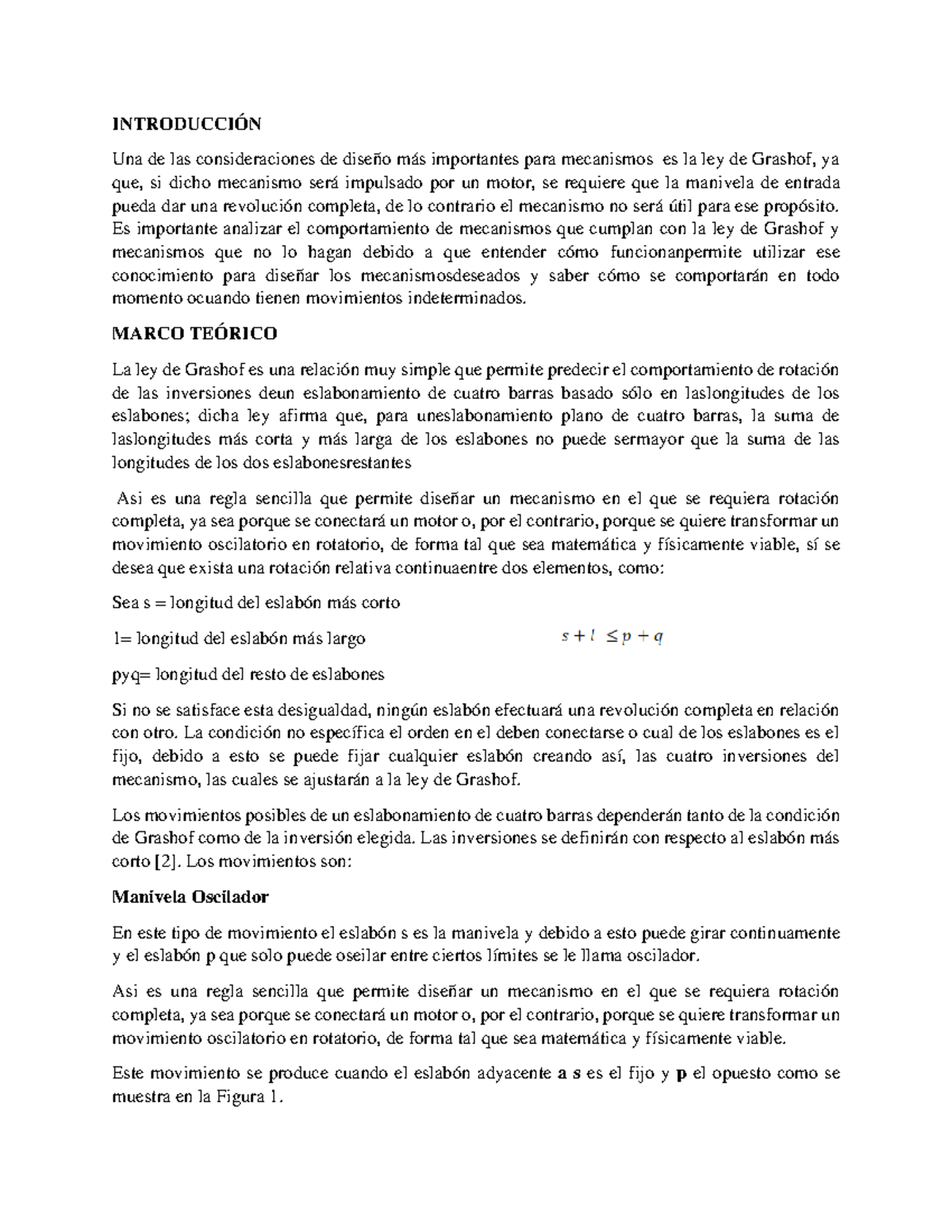 Resumen Ley De Grashof Y Ejercicios Resueltos Dinamica Utn Studocu