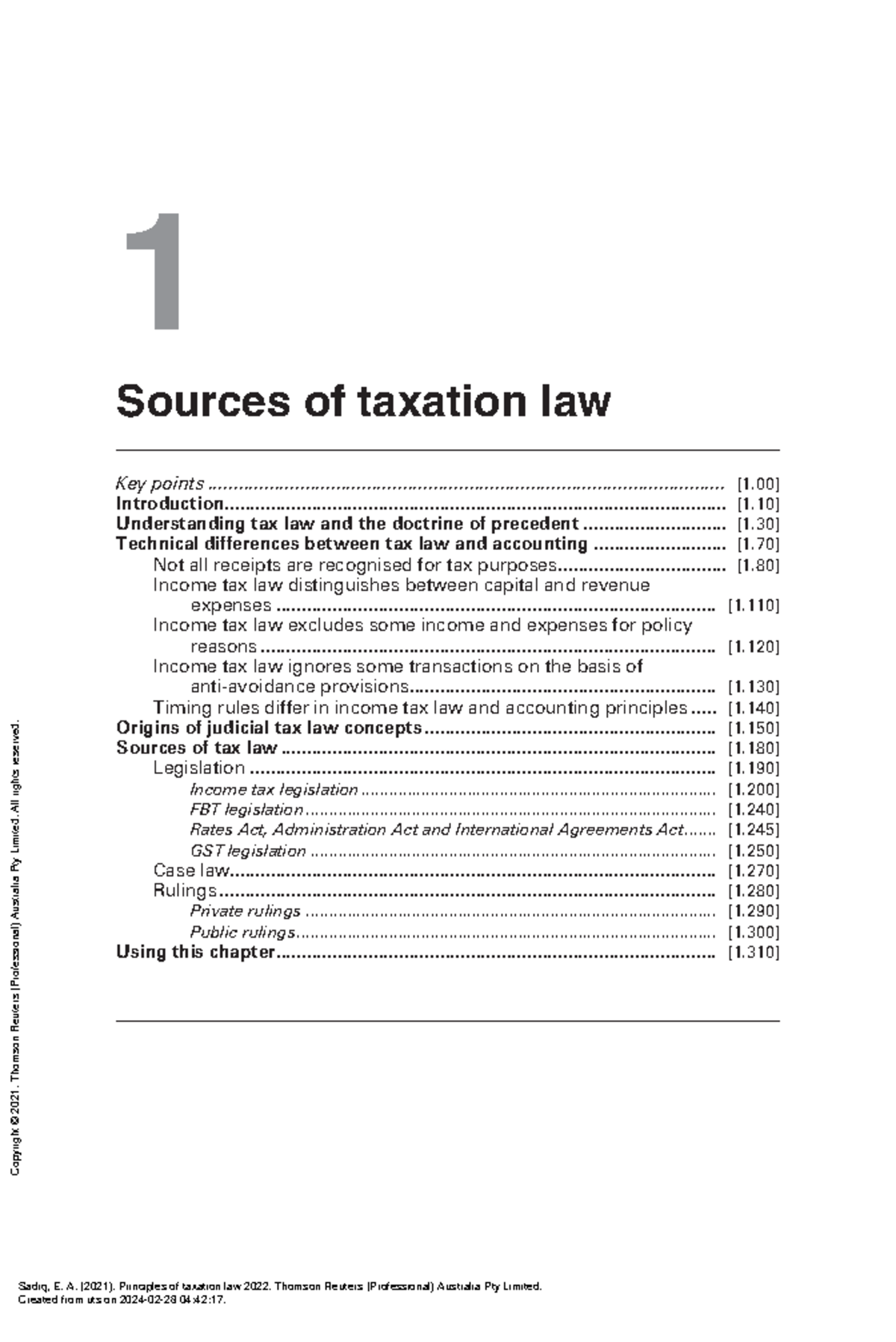 Principles of Taxation Law 2022 - (Part 1 Overview and Structure) - 1 ...