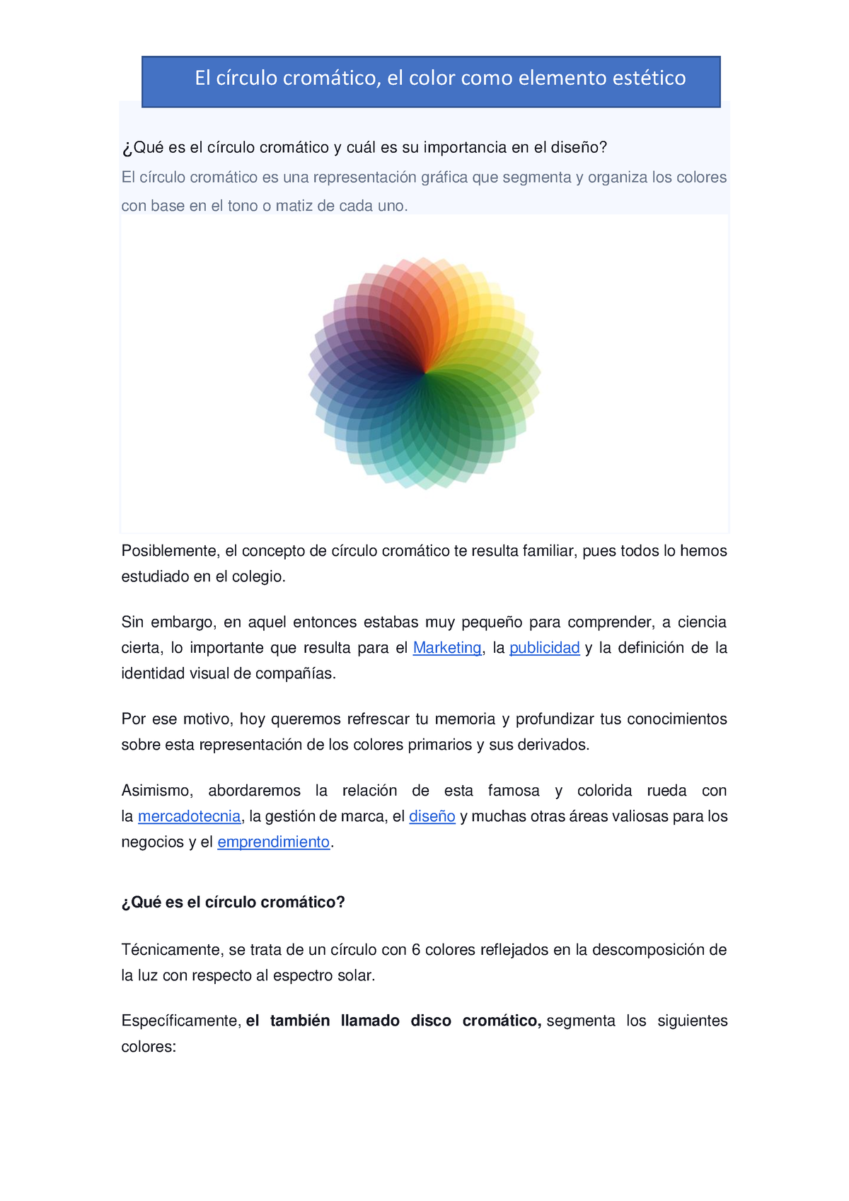 Circulo Cromático, PDF, Color