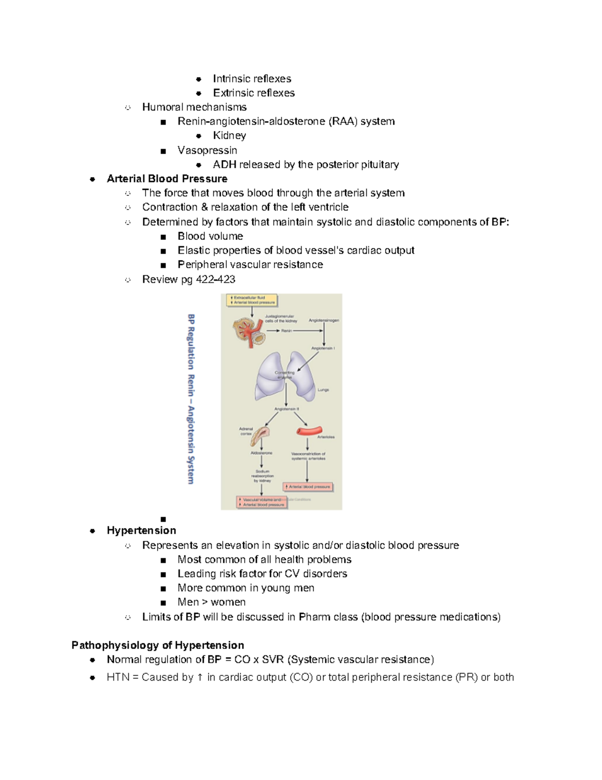 Cardiac Conditions Hypertension (dragged) 2 - Intrinsic reflexes ...