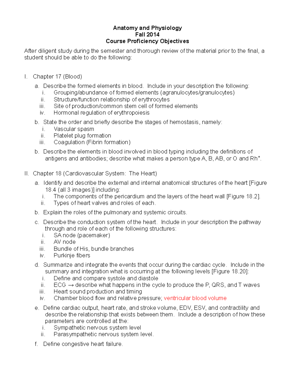 ANATOMY AND PHYSIOLOGY COURSE OBJECTIVES visual data 5