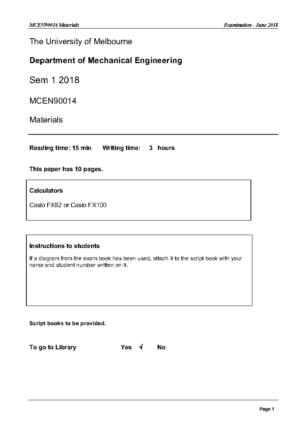 MF2018 - Final exam - The University of Melbourne Department of ...