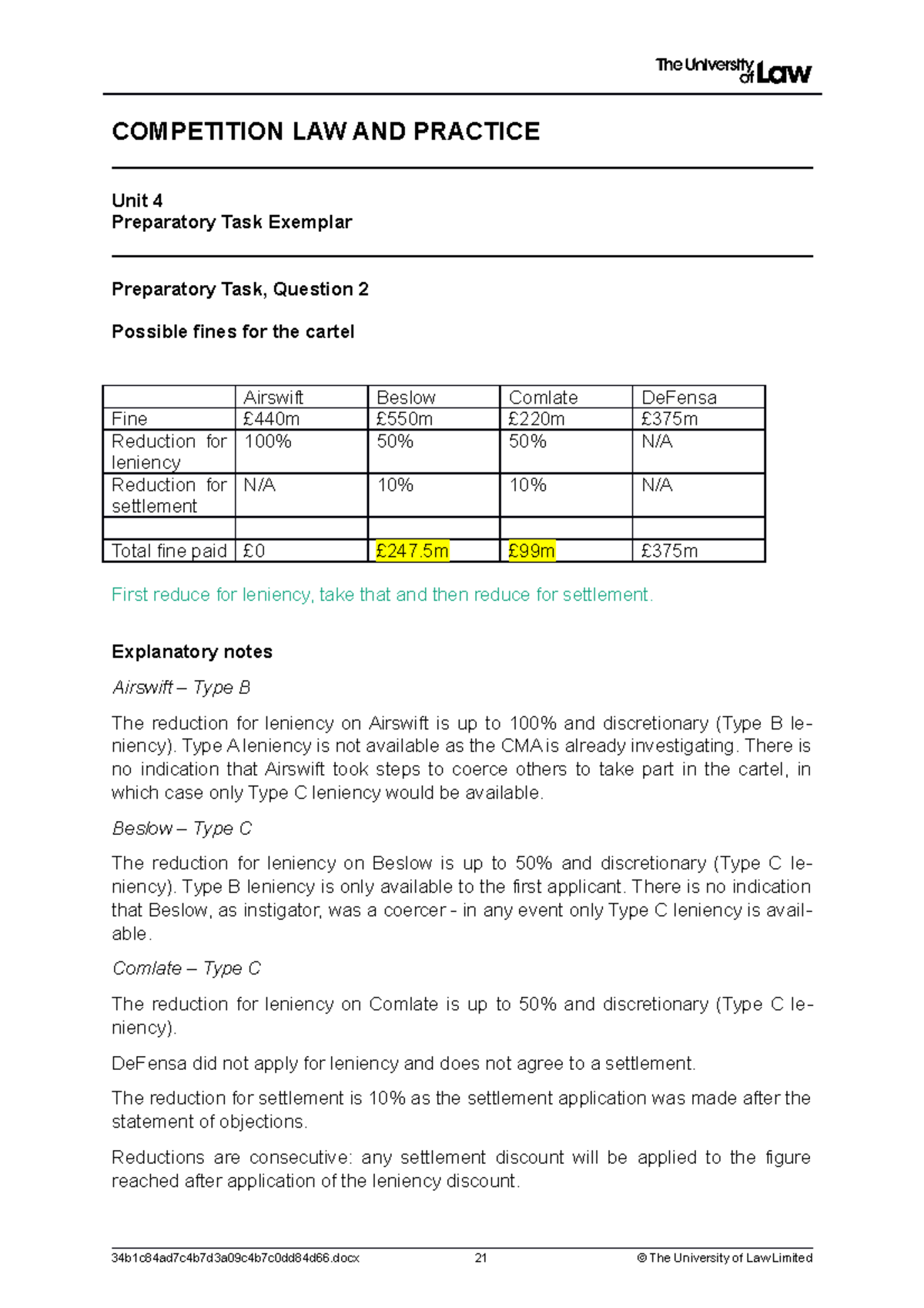 Competition WS 4 - Prep Task Exemplar - Studocu