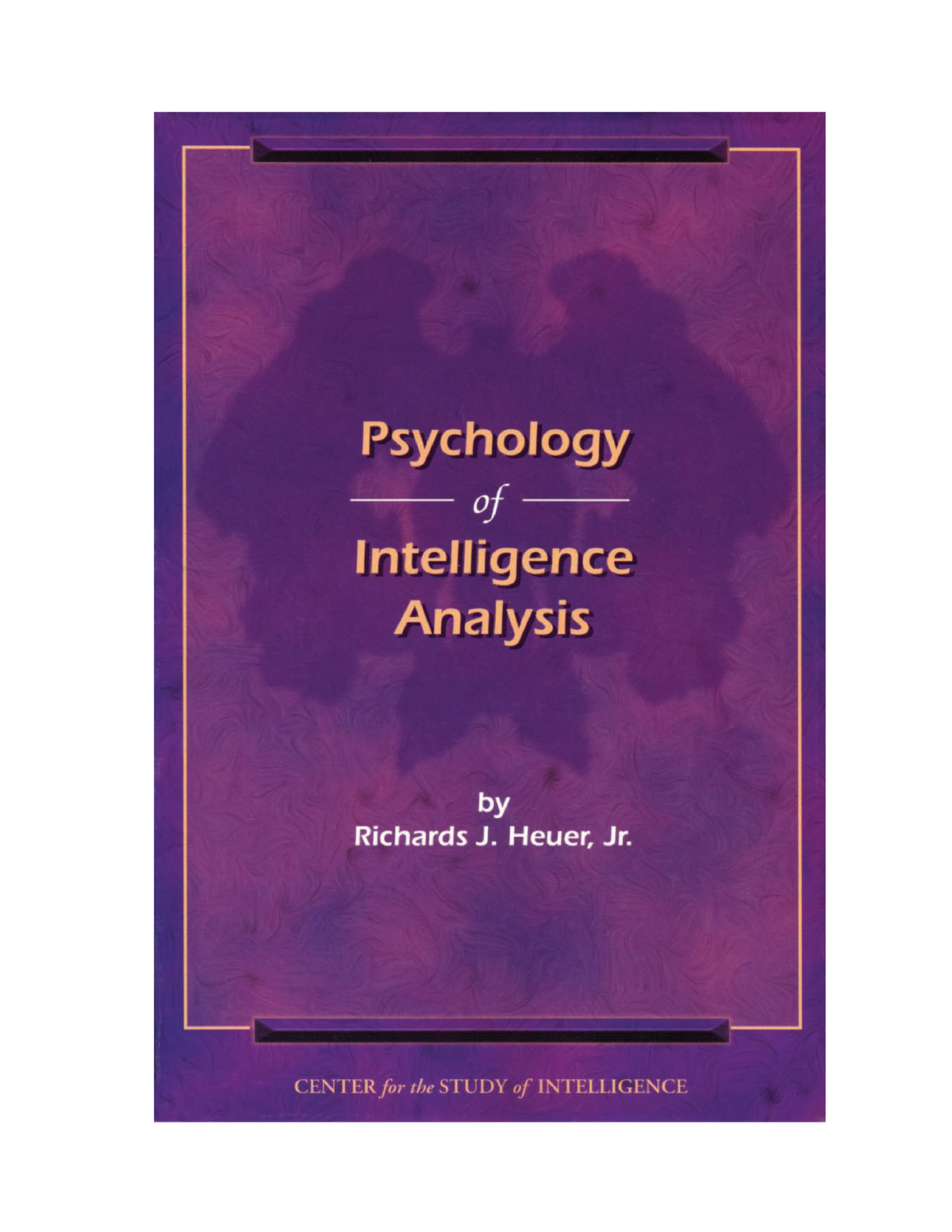 Psychof Intel New Book Iii Is Book Was Prepared Primarily For The 