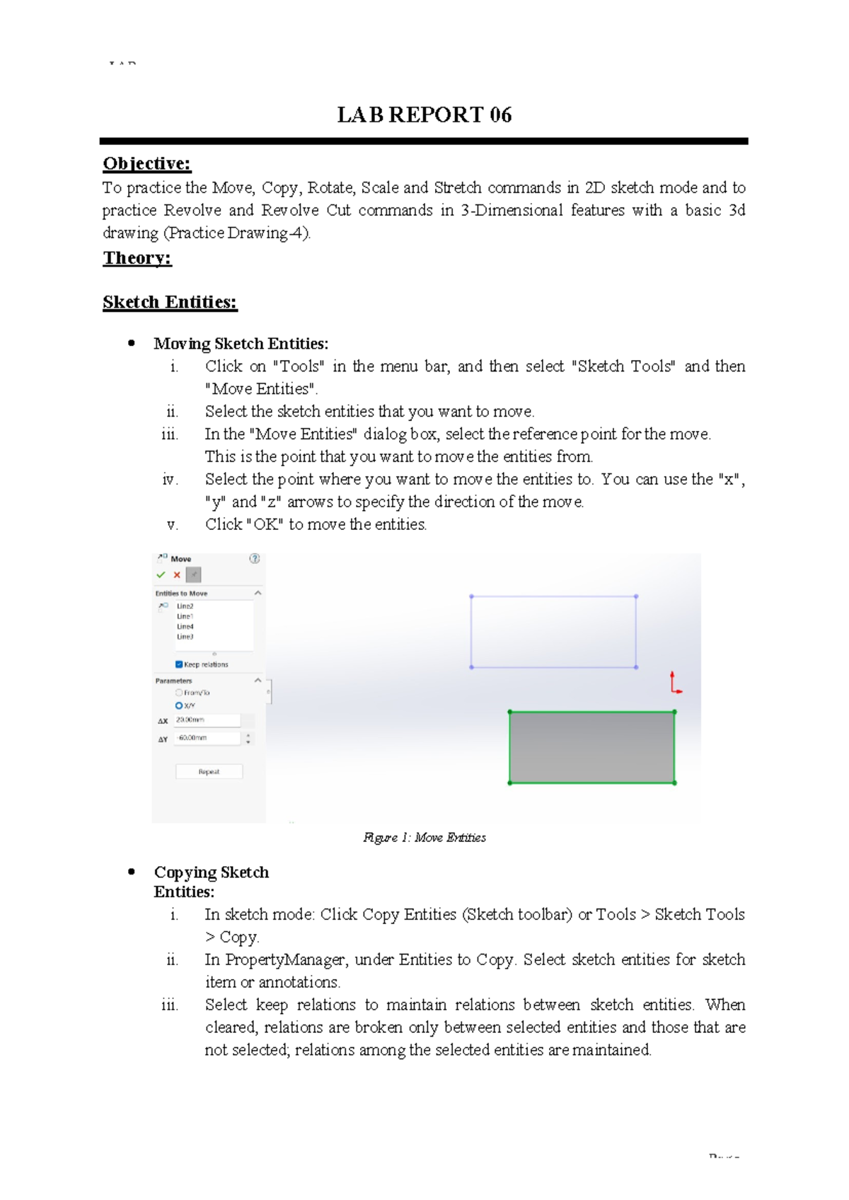 55 Lab 06 - .hshshsh - LAB REPORT 06 Objective: To practice the Move ...