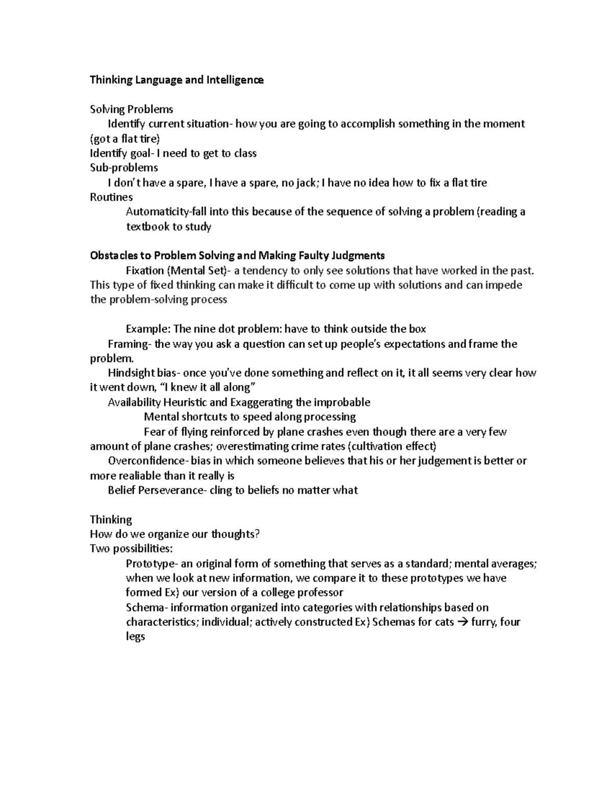 Thinking, Language and Intelligence - Thinking Language and ...