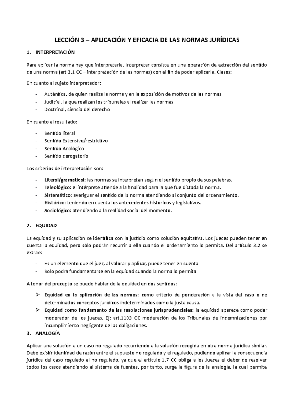 Leccion 3 Aplicacion Y Eficacia De Las Normas Jurídicas LecciÓn 3 AplicaciÓn Y Eficacia De 8582