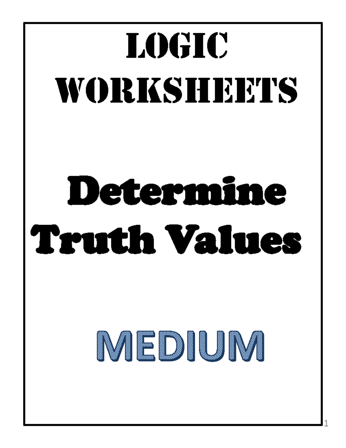 BOOK - Master logical thinking with our Logic and Truth Table Review ...