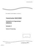 COS1511 - Unisa - Introduction to Programming I - Studocu