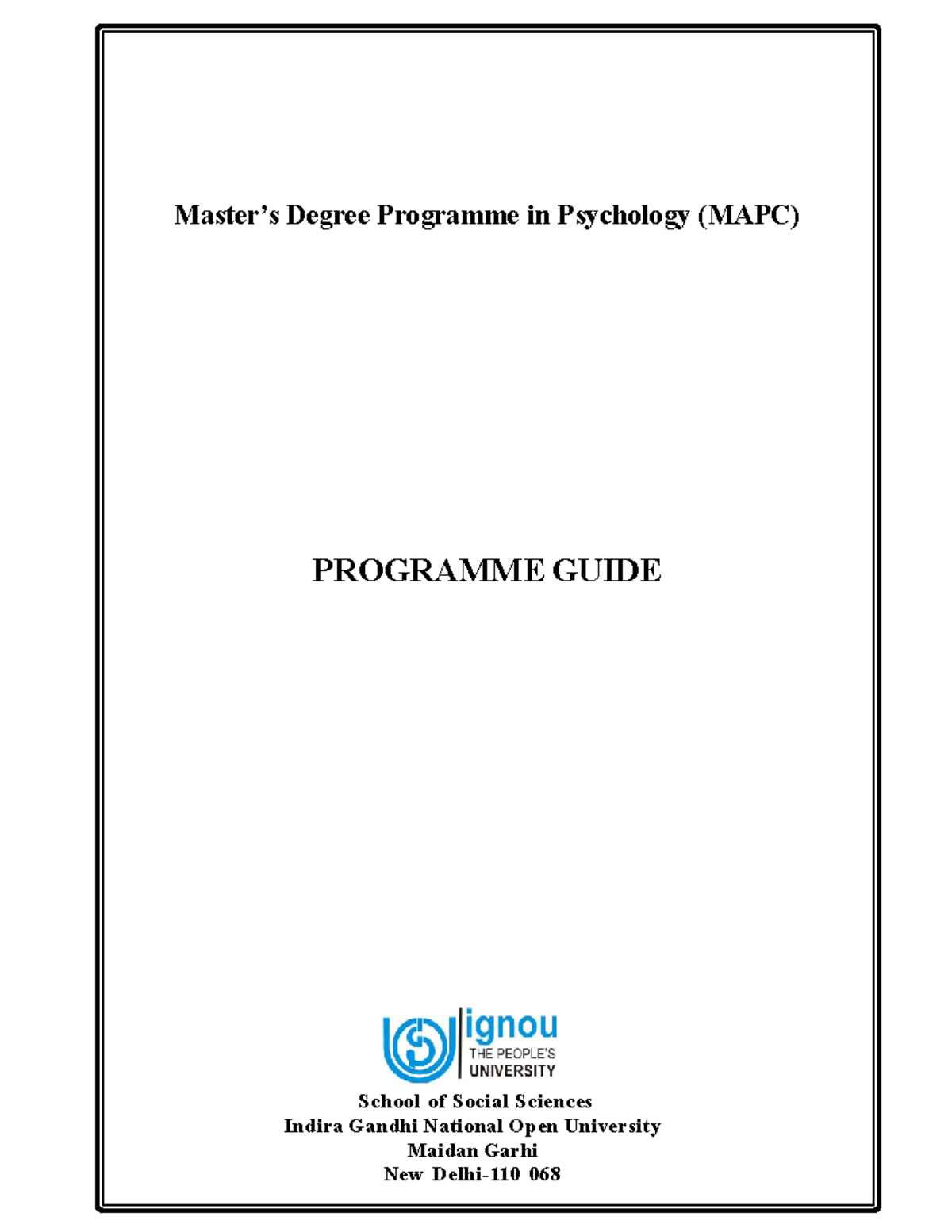PG-MAPC Prog Guide Upto Page 40 - Master’s Degree Programme in ...