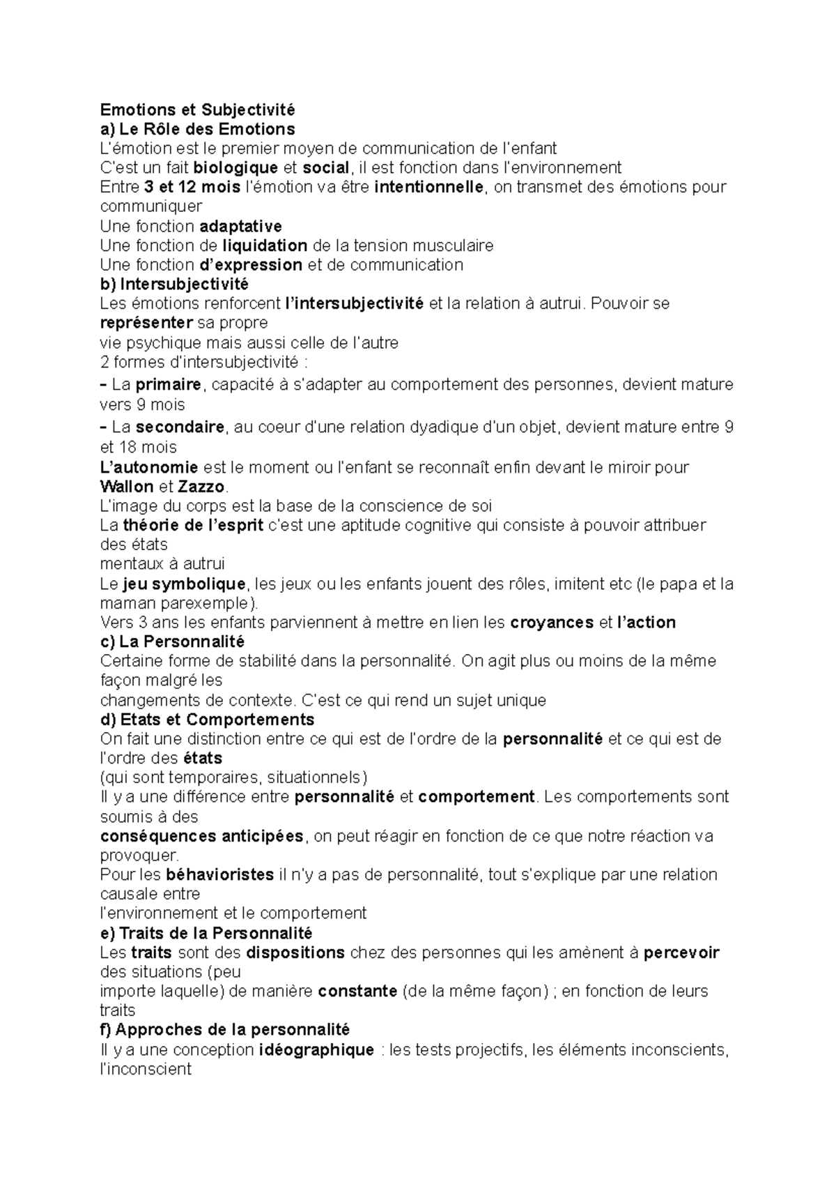 Emotions et Subjectivité - Pouvoir se représenter sa propre vie ...