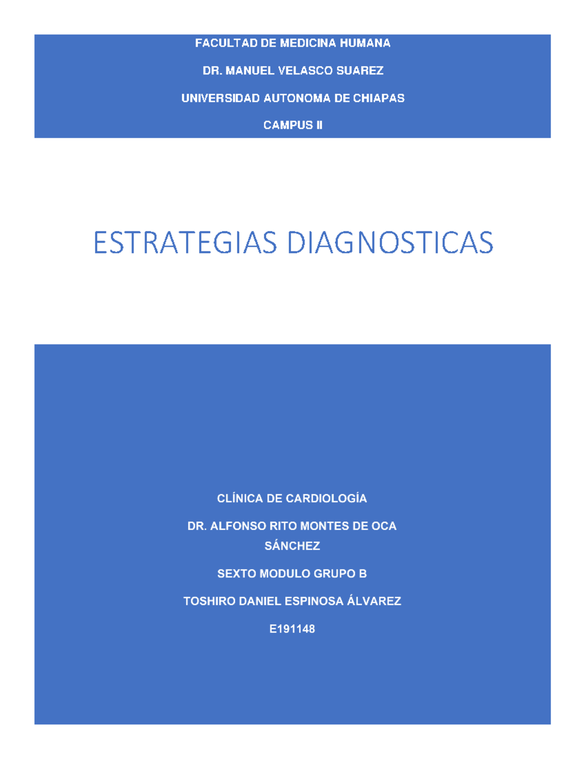 Estrategias Diagnosticas Estrategias Diagnosticas Facultad De