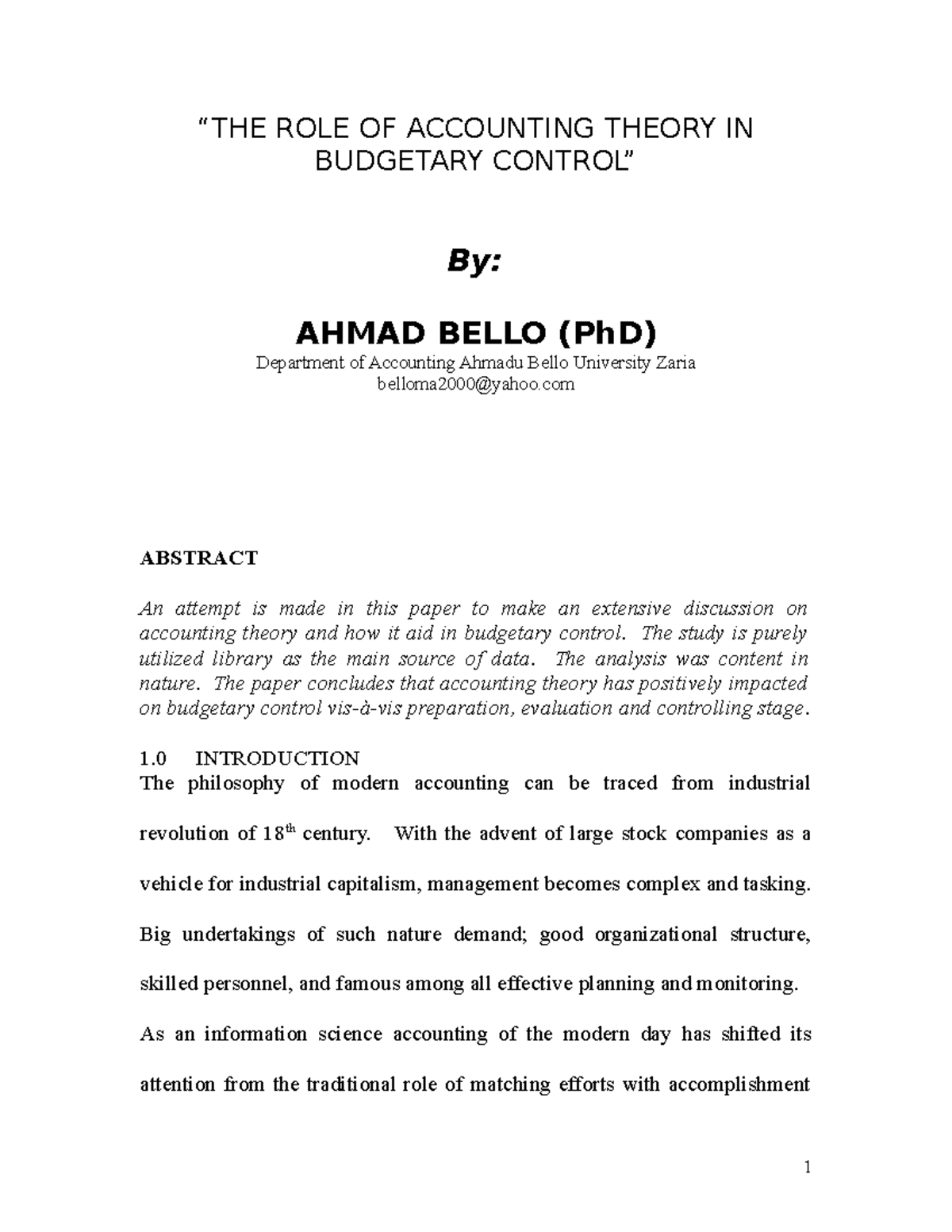 the-roleof-accounting-theoryand-budget-the-role-of-accounting-theory