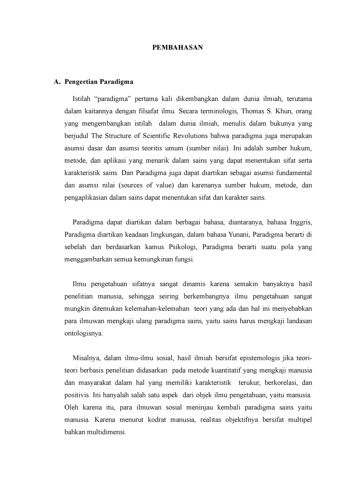 Resume Buku Pembahasan Materi Pancasila Sebagai Paradigma Kehidupan