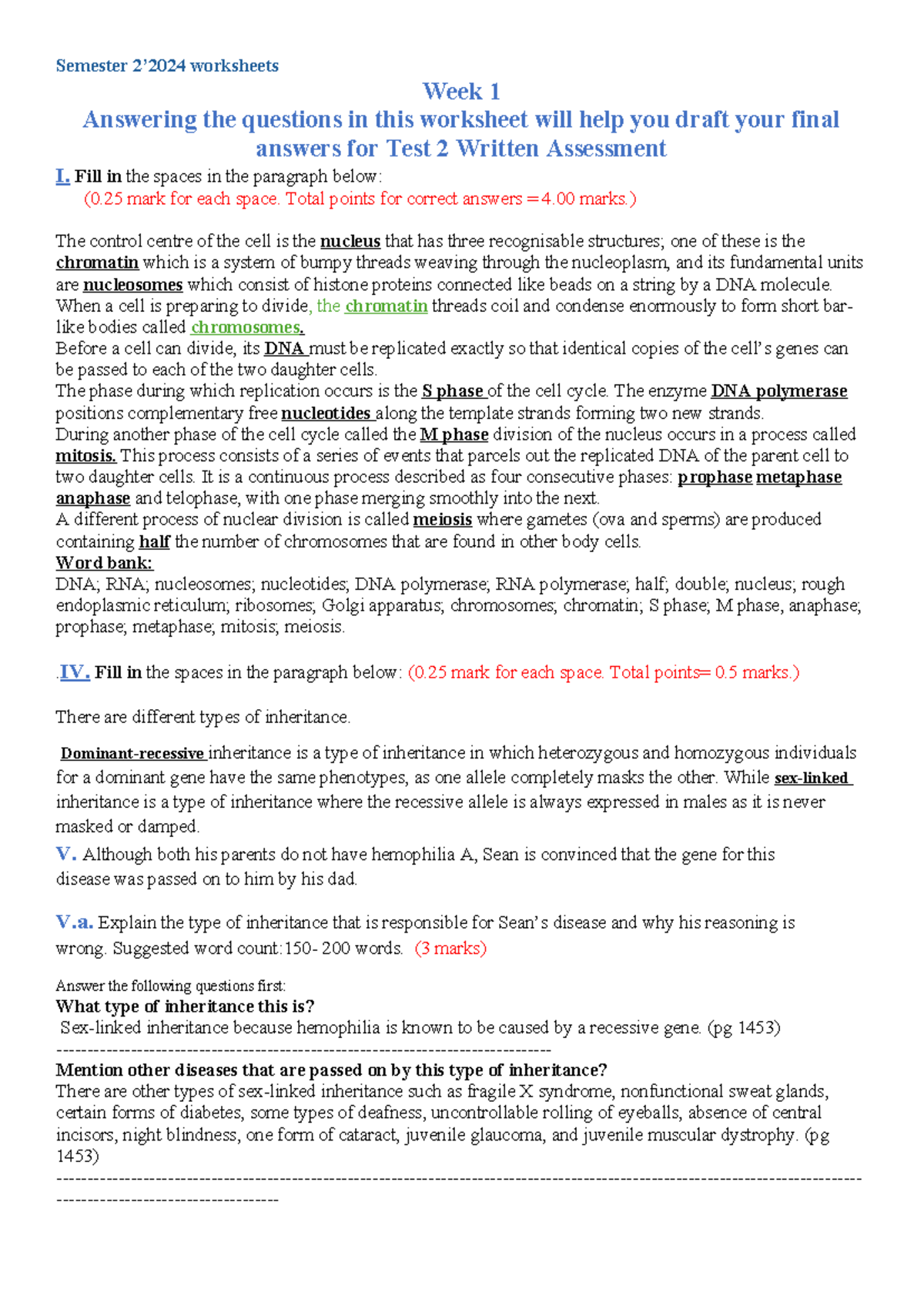 Week 1 Wsheet Amira-1 - Week 1 worksheet - Semester 2’2024 worksheets ...
