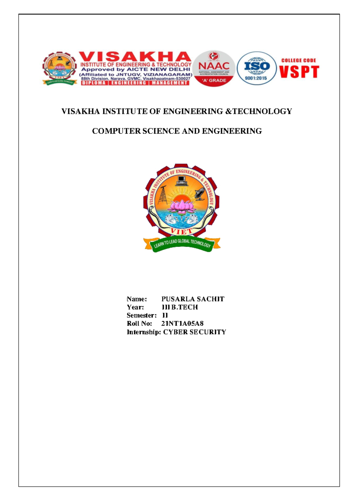 Dub - notes - VISAKHA INSTITUTE OF ENGINEERING &TECHNOLOGY COMPUTER ...