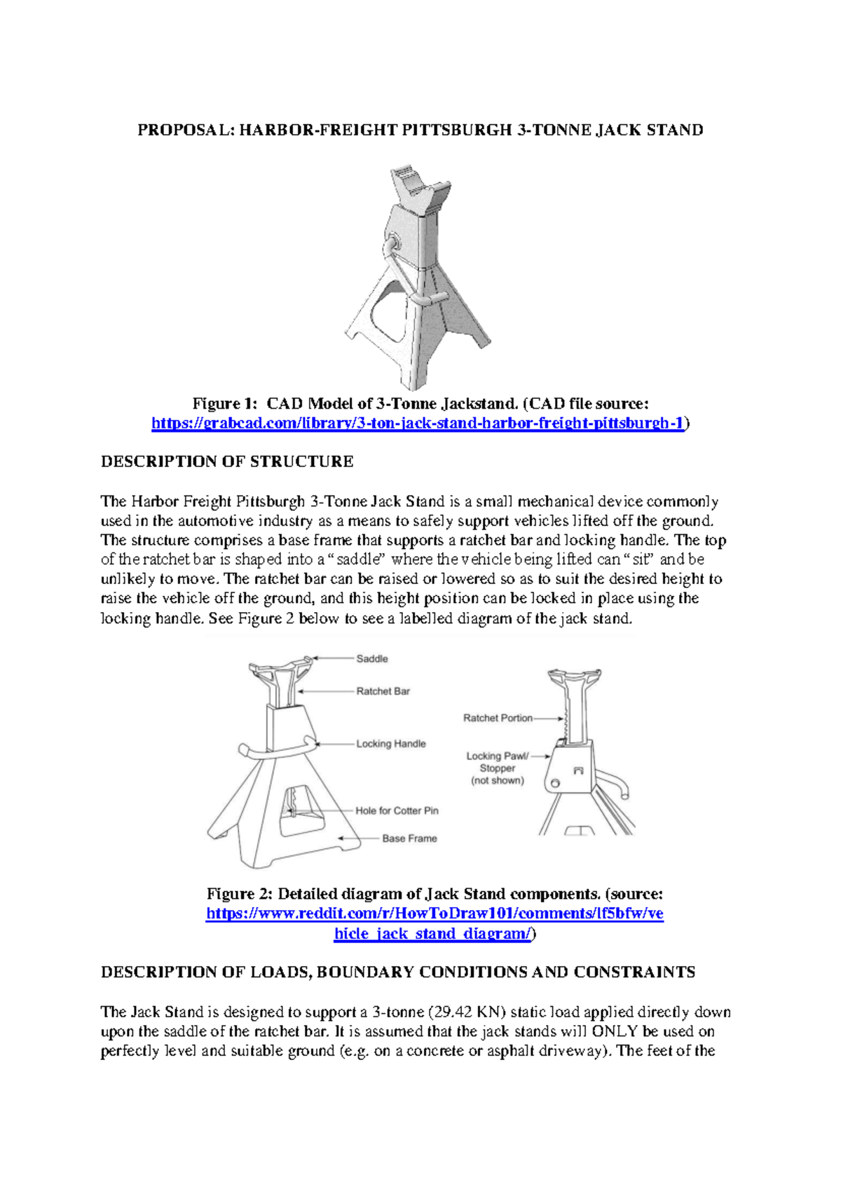 FEM Analysis of a Jack-Stand using ABAQUS and CAD Software - PROPOSAL ...