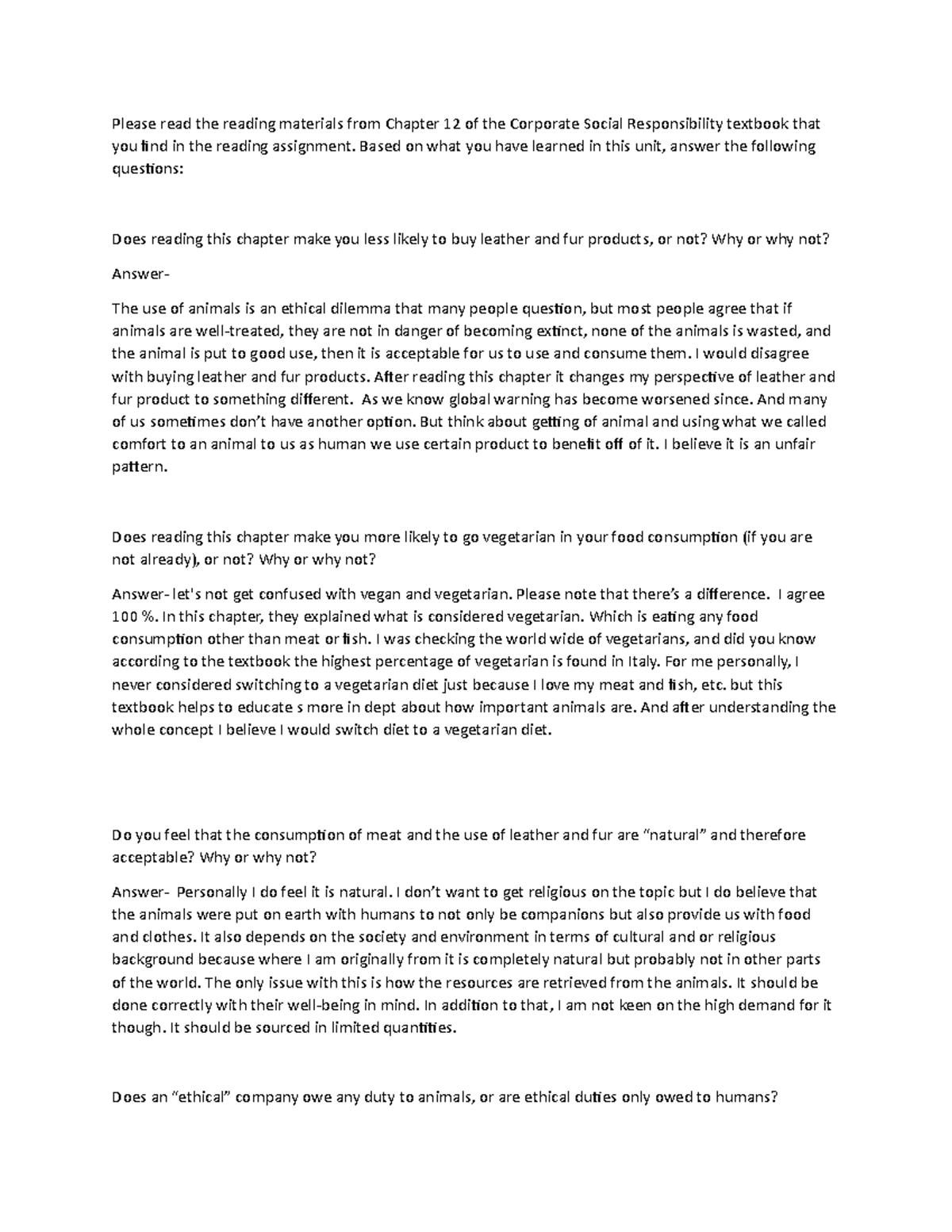 Ethics and social unit 1 discussion - Please read the reading materials ...