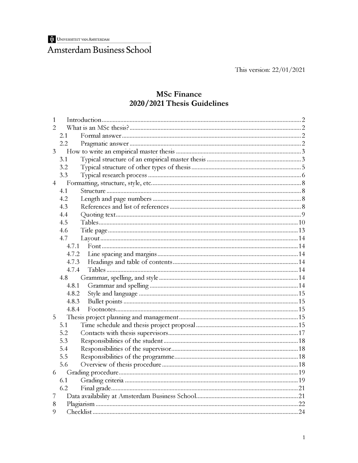msc accounting and finance thesis topics