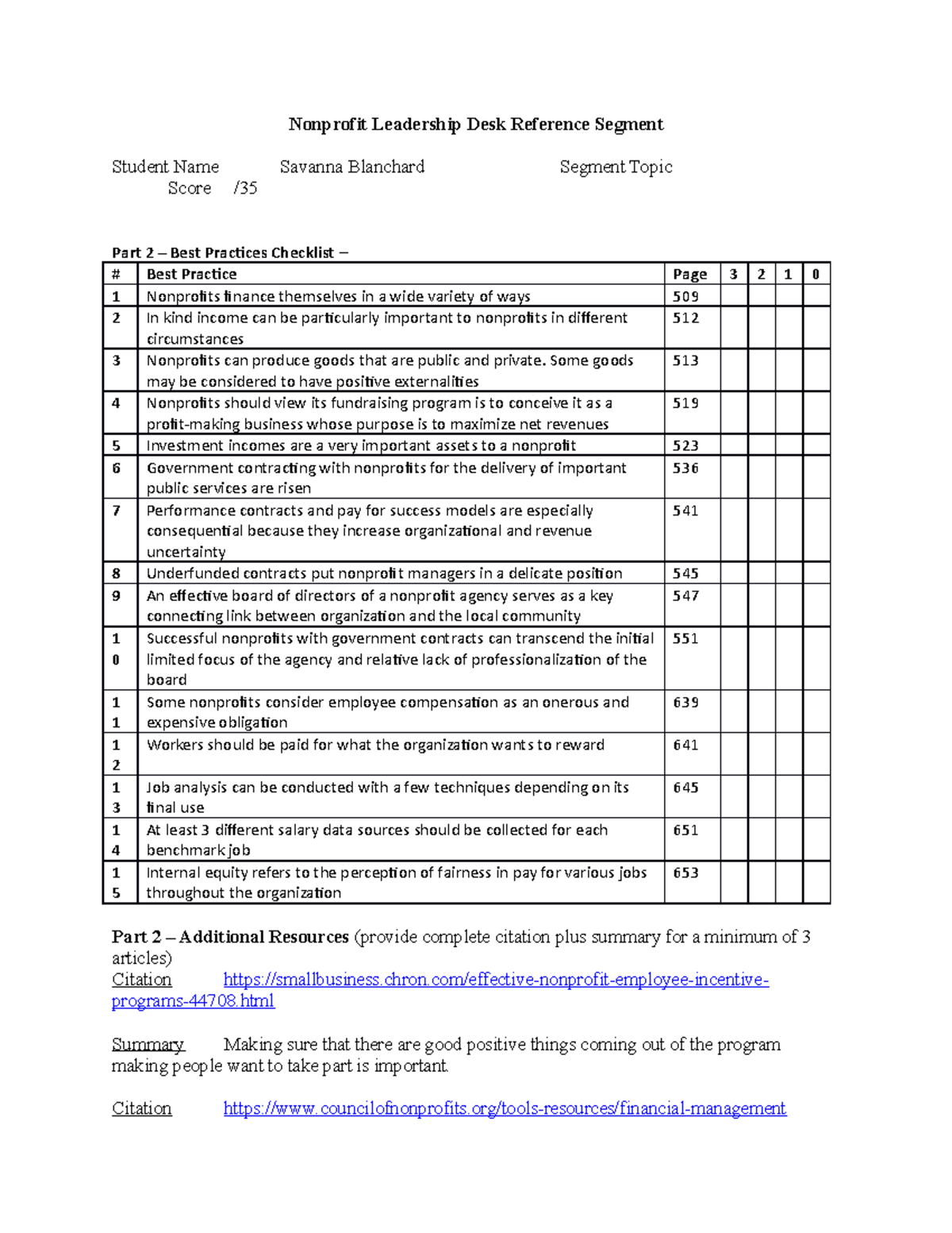 Dr 10 - desk reference - Nonprofit Leadership Desk Reference Segment ...