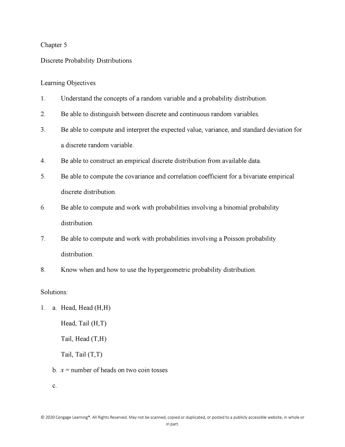 Statistics for Business & Economics 14e Metric Version Chapter5 - Chapter 5 Discrete Probability - Studocu