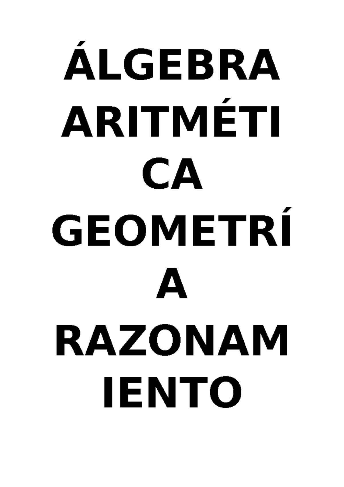 Cursos - negociación y resolución de conflictos - ÁLGEBRA ARITMÉTI CA ...