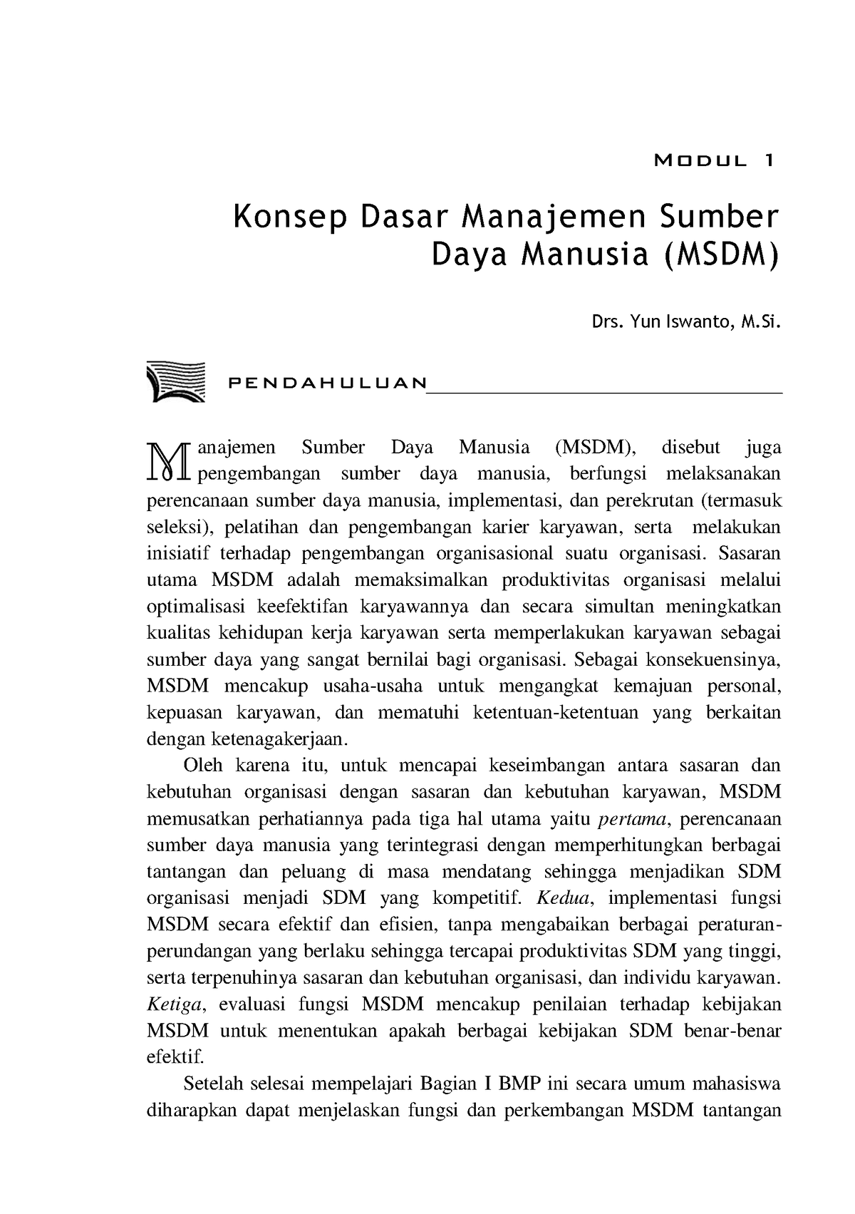 EKMA4214-M1 Modul - Exampel Document - Modul 1 Konsep Dasar Manajemen ...