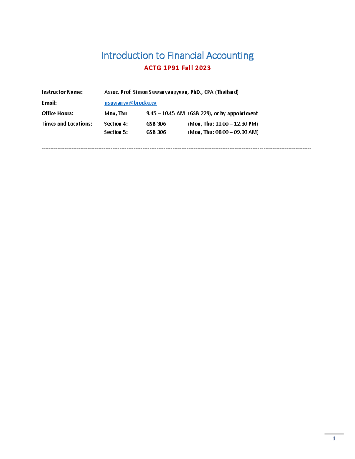 Lecture Notes - Part 1 Accounting - Introduction To Financial ...