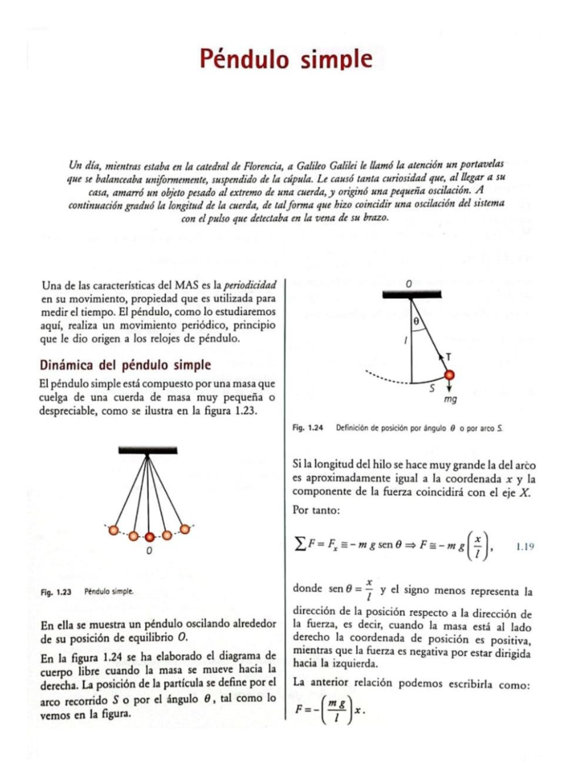 Péndulo Simple - Ejercicio: 1. Un péndulo simple de 50 cm de longitud ...