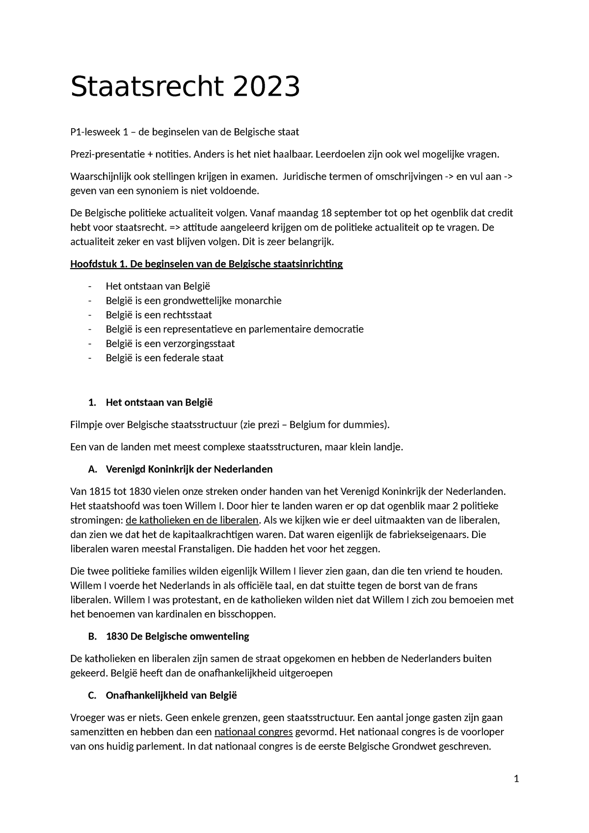 Staatsrecht-2023 - Samenvatting Staatsrecht - Staatsrecht 2023 P1 ...