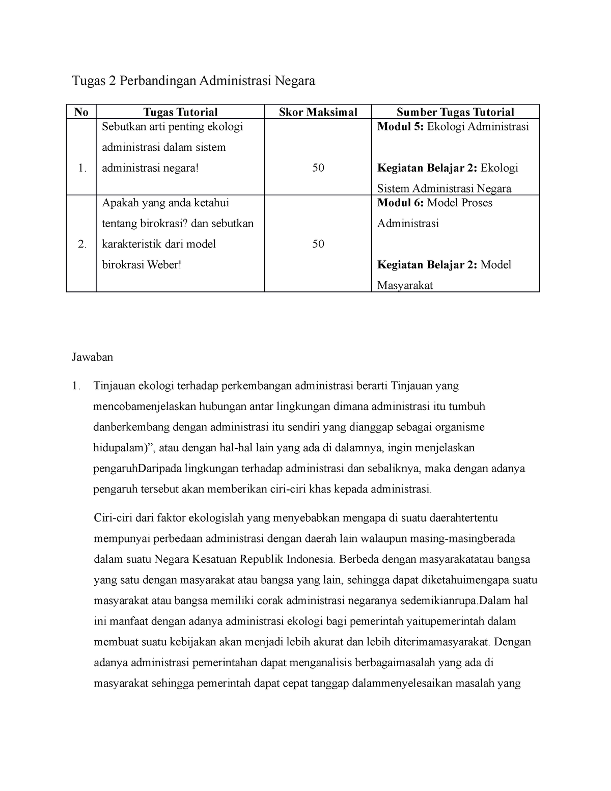 Tugas 2 Perbandingan Administrasi Negara 2022 - Tugas 2 Perbandingan ...