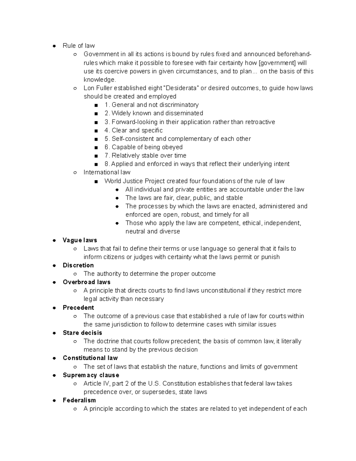 Chapter 1 - Rule of law Government in all its actions is bound by rules ...