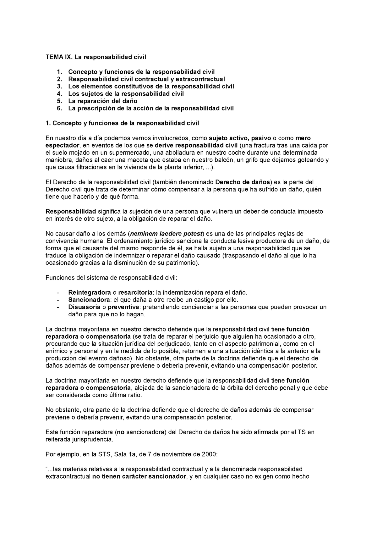 TEMA Oyc Apuntes Para El Examen De Obligaciones Y Contratos Parcial De Los Primeros TEMA