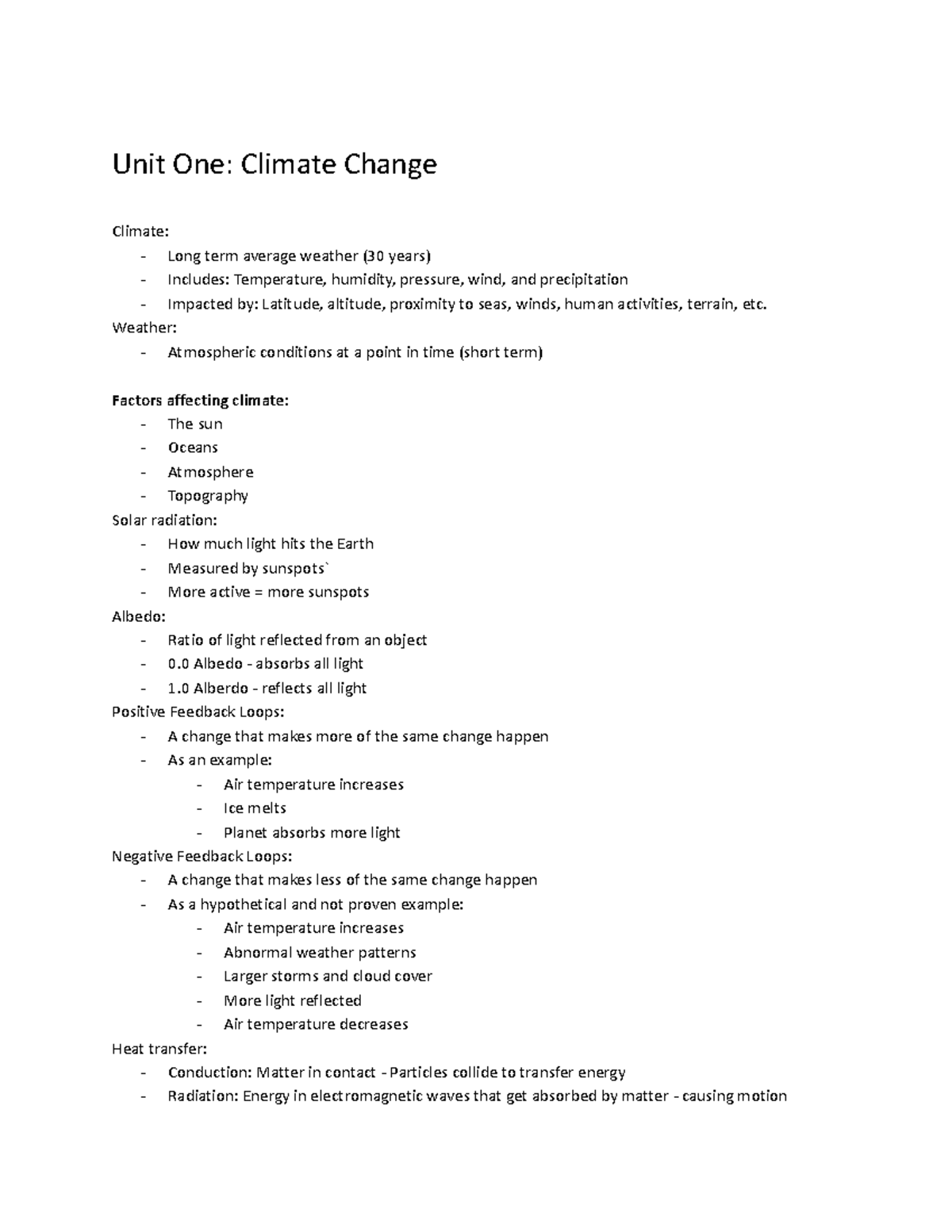 grade 10 climate change assignment