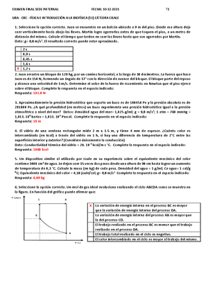 Biofisica UBA XXI - Compilado 2021 PDF - Compilado De Ejercicios De ...