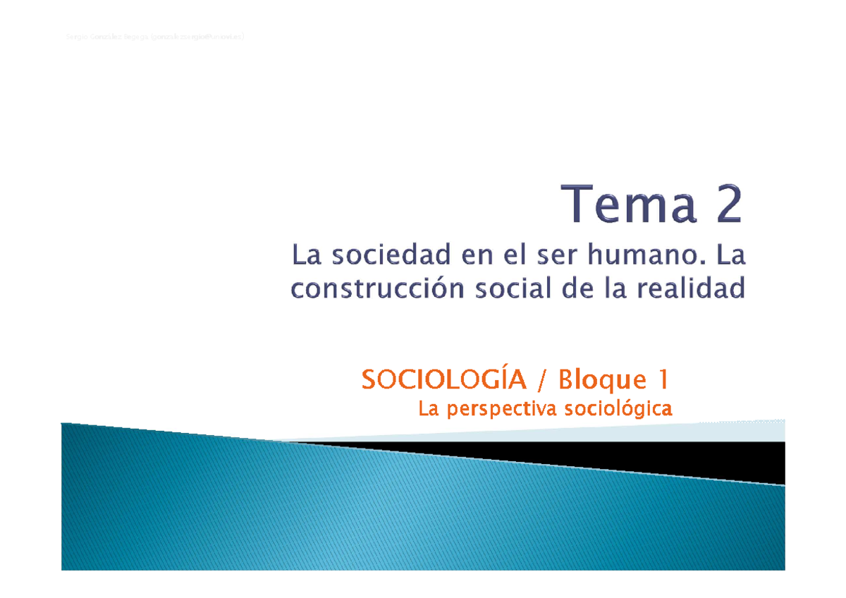 TEMA2 LA Sociedad EN EL SER Humano. Socialización - SOCIOLOGÍA / Bloque ...