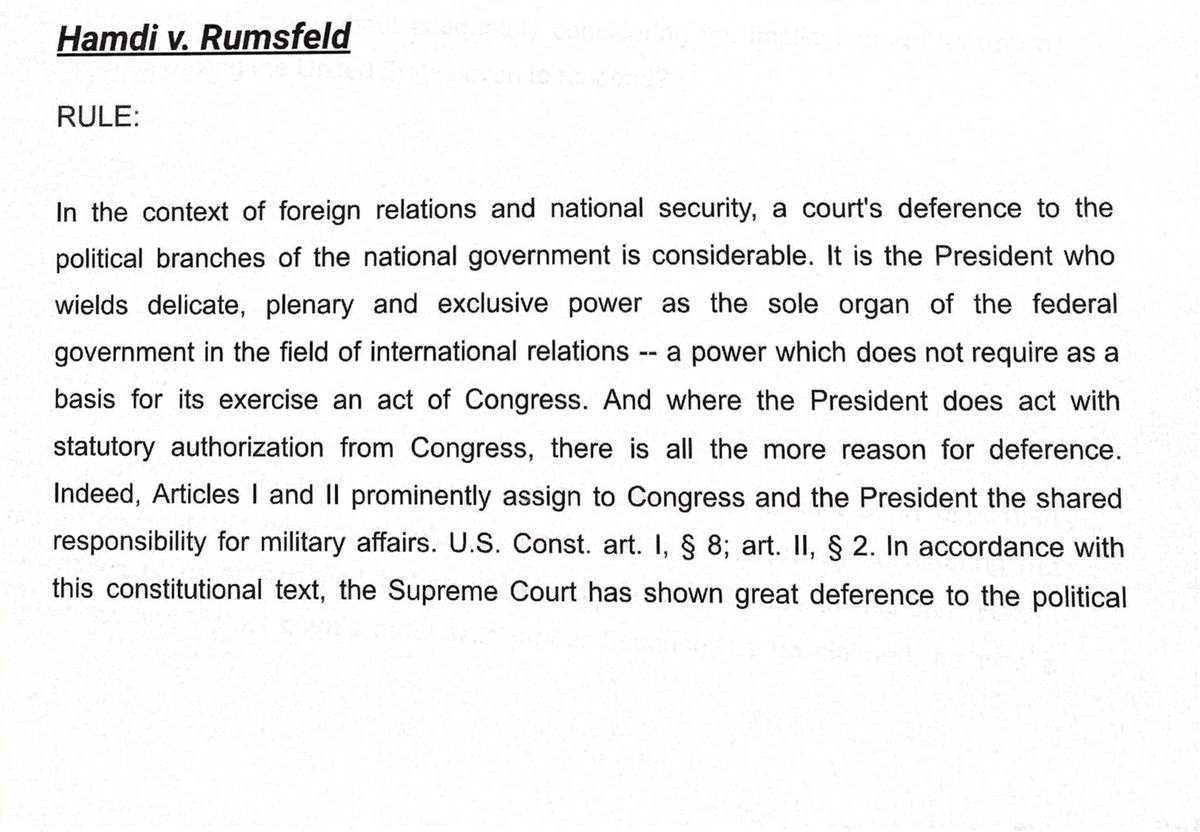 Hamdi v. Rumsfeld Case Brief GOVT 391 Studocu